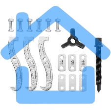 Съемник подшипников трехзахватный Deli DL-S3 75мм(рабочий ход болта), внешний диаметр 15-80мм, внутренний диаметр 35-60мм, сталь 45#