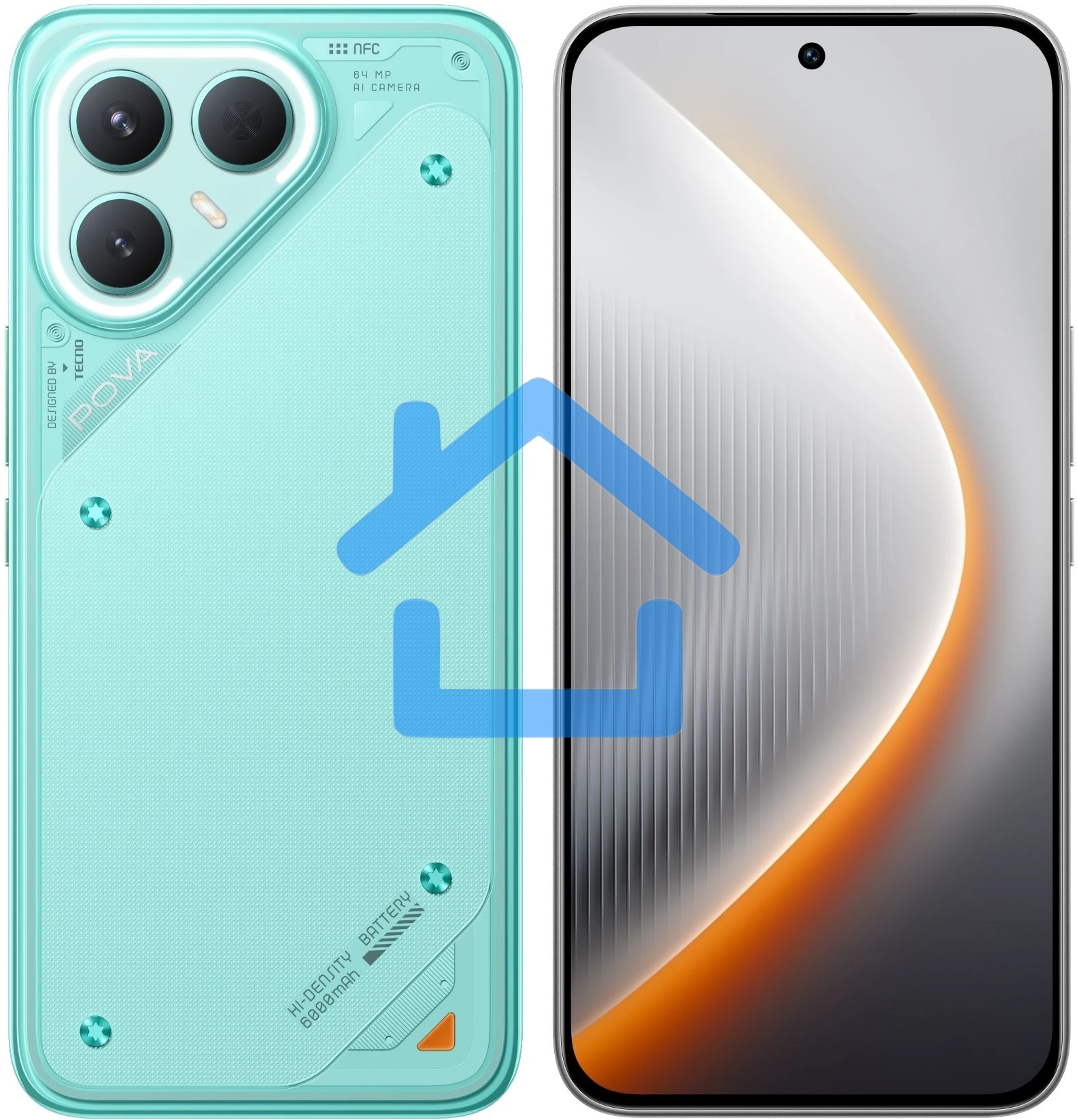 Смартфон Tecno Pova 7 Pro 5G 12/256Gb, бирюзовый