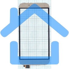 Сенсорное стекло (тачскрин) для Huawei G7 Plus, золотое