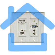 Передатчик-энкодер MuxLab 500773-TX HDMI / VGA over IP, UHD-4K, в форме декоративной настенной розетки, с PoE Передатчик-энкодер MuxLab 500773-TX HDMI / VGA over IP, UHD-4K, в форме декоративной настенной розетки, с PoE