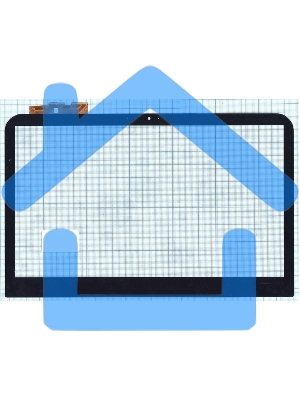 Сенсорное стекло (тачскрин) для Dell Inspiron 14R-3421, черное с рамкой