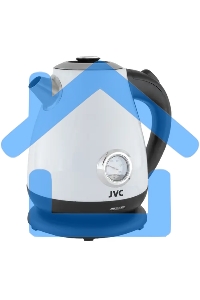 Чайник электрический JVC JK-KE1717 белый, объем 1,7л, максимальная мощность 2200 Вт