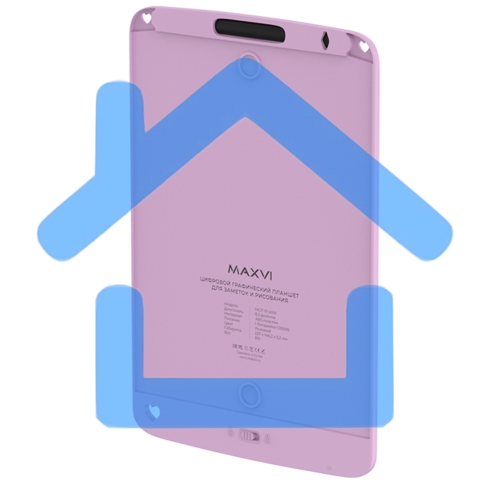 Графический планшет LCD для заметок и рисования Maxvi MGT-01 pink