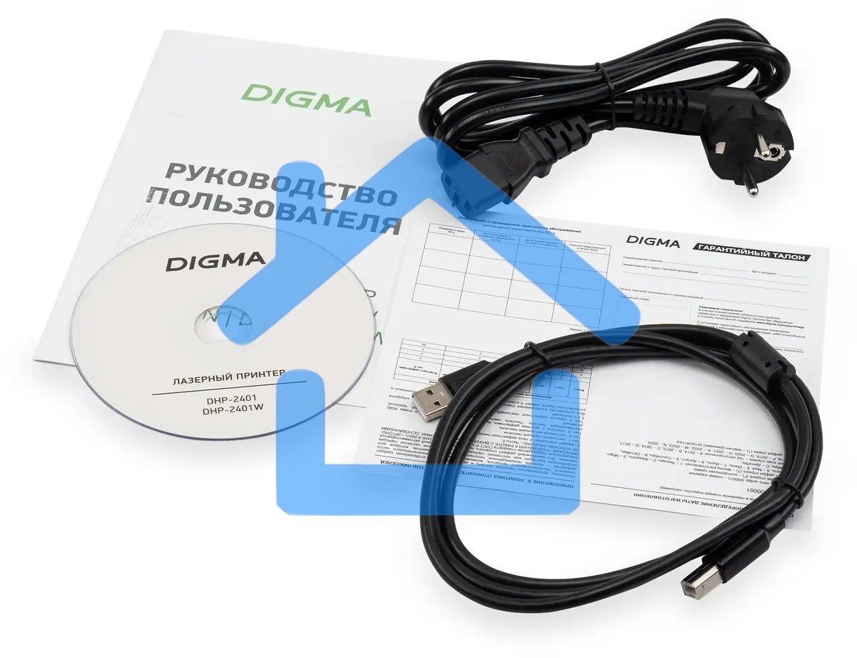 Принтер лазерный Digma DHP-2401W белый, A4, ч/б, печ. до 24 стр/мин., 600 x 600 dpi, USB, Wi-Fi, BlueTooth