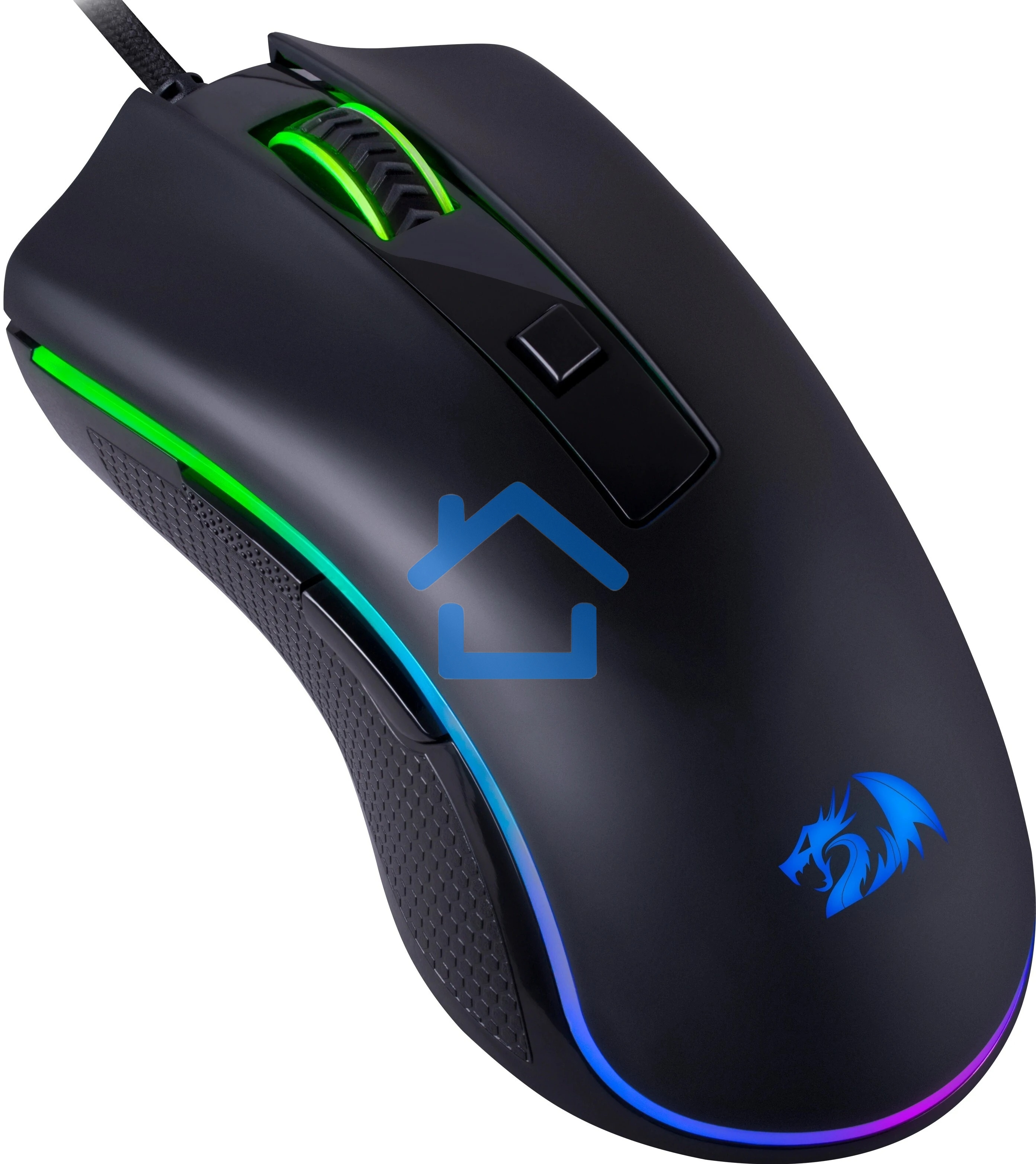 Мышь проводная Redragon Cypher 72075, черный, 12800 dpi, USB, кнопки - 7