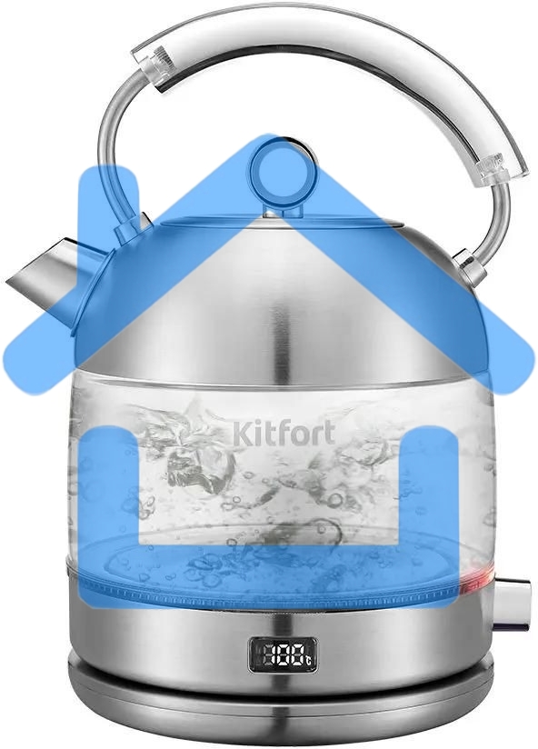 Чайник электрический Kitfort КТ-6172 1.7л. 2200Вт нержавеющая сталь корпус: стекло/металл