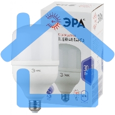 Лампа светодиодная высокомощная ЭРА Б0027004 POWER 30W-6500-E27 2400 лм Лампа светодиодная высокомощная ЭРА Б0027004 POWER 30W-6500-E27 2400 лм