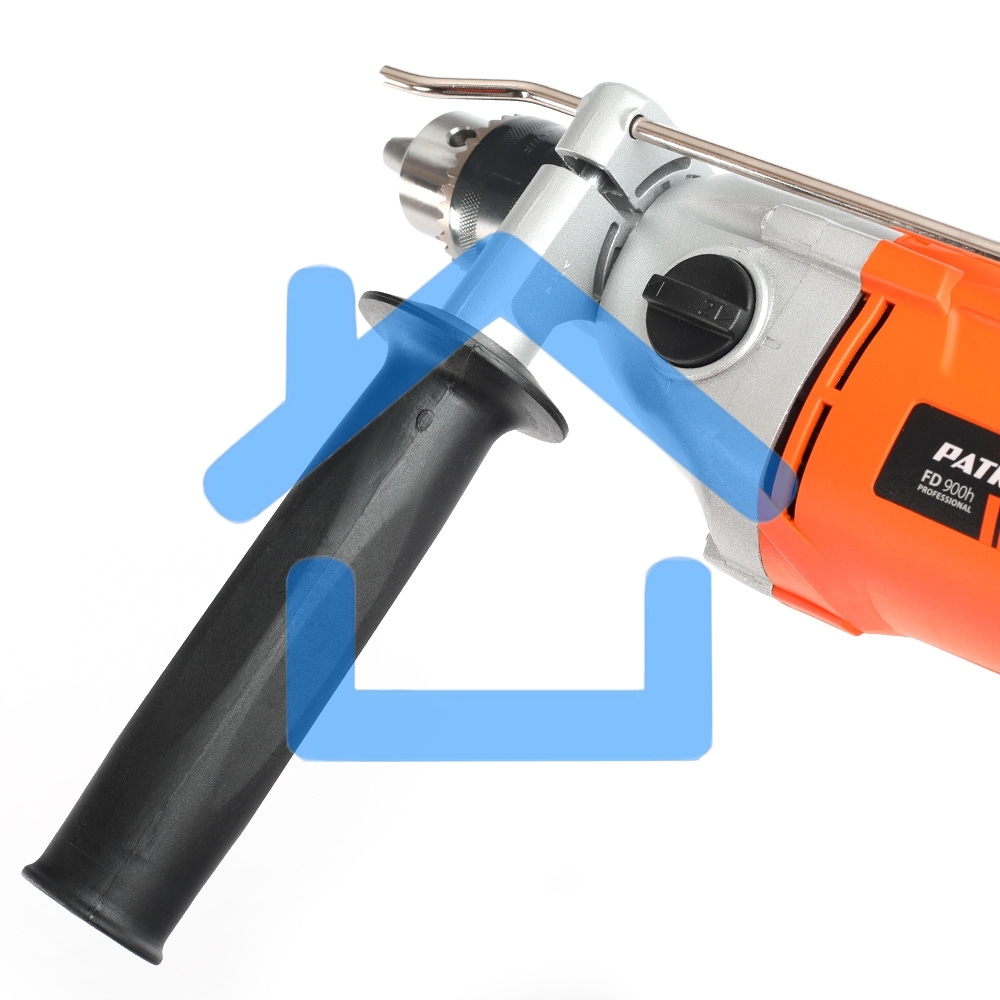 Дрель электрическая ударная PATRIOT FD 900h, 2 скорости, с ударом, мощность 1050Вт, макс.диаметр 16мм, глубиномер + дополнительная ручка