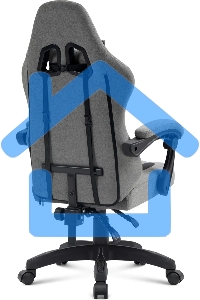 Кресло игровое Defender Lumen на колесиках, ткань, серый/черный