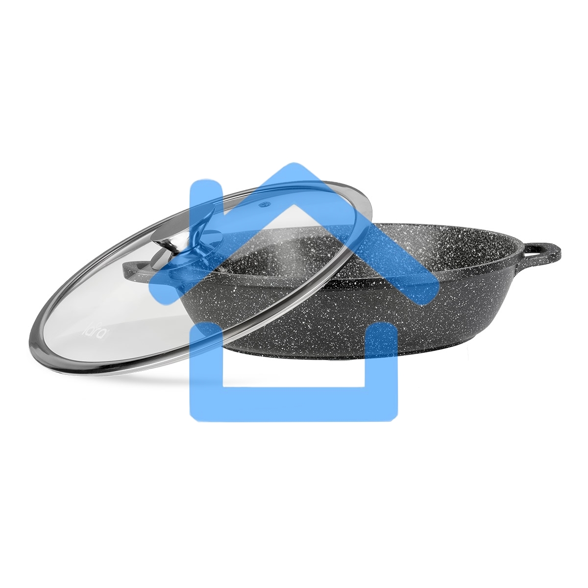 Сотейник LARA LR02-213 4.8 л, 32 см, литой алюминий, с крышкой