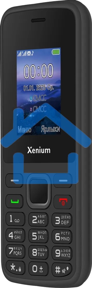 Мобильный телефон Xenium X175 черный моноблок 2Sim 1.8
