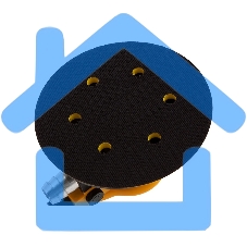 Эксцентриковая шлифовальная машина EPG150, 150 мм, 10000 об/мин, 5 мм, 160 л/мин Denzel