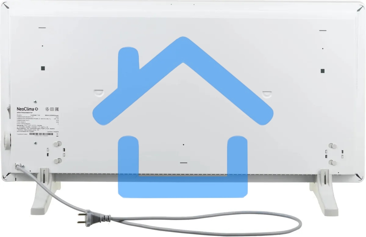 Конвектор Neoclima Comforte T2.5 ЭВНА-2,5/230С2белый, 2500 Вт, 25 м2, термостат