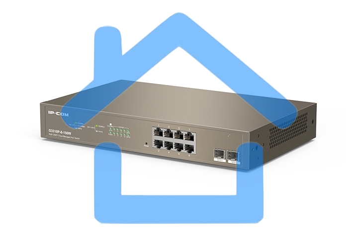Коммутатор IP-COM G3310P-8-150W PoE с облачным управлением 8GE+2SFP