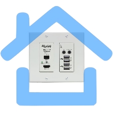 Встраиваемая панель-приемник MuxLab 500777-RX-WH HDMI/VGA/USB over IP PoE, UHD-4K белый