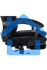 Кресло руководителя Бюрократ T-9950MSG-F Fabric черный Light-20, крестов. пластик, подст. для ног