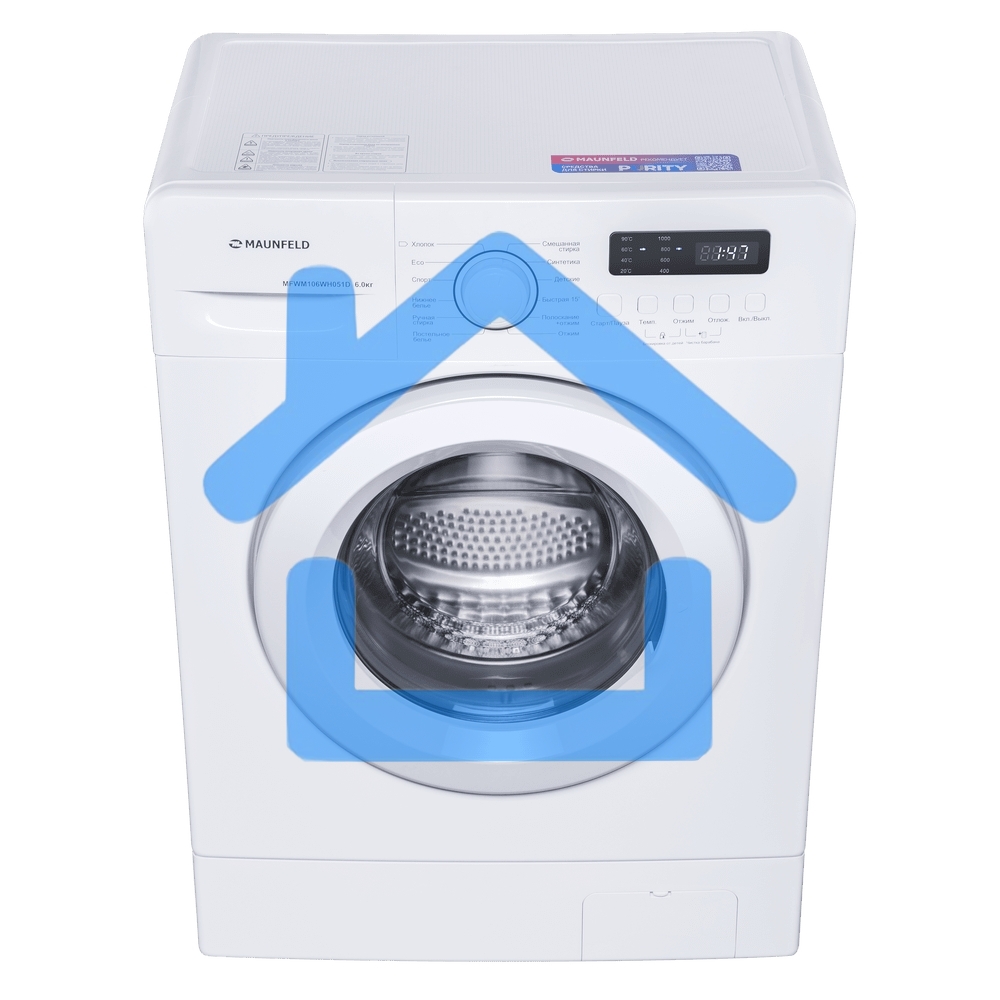 Стиральная машина Maunfeld MFWM106WH051D белая, загрузка фронтальная 6кг, 1000 об/мин., класс: A++