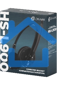 Наушники с микрофоном Oklick/Оклик HS-L900 черный 1.8м накладные оголовье