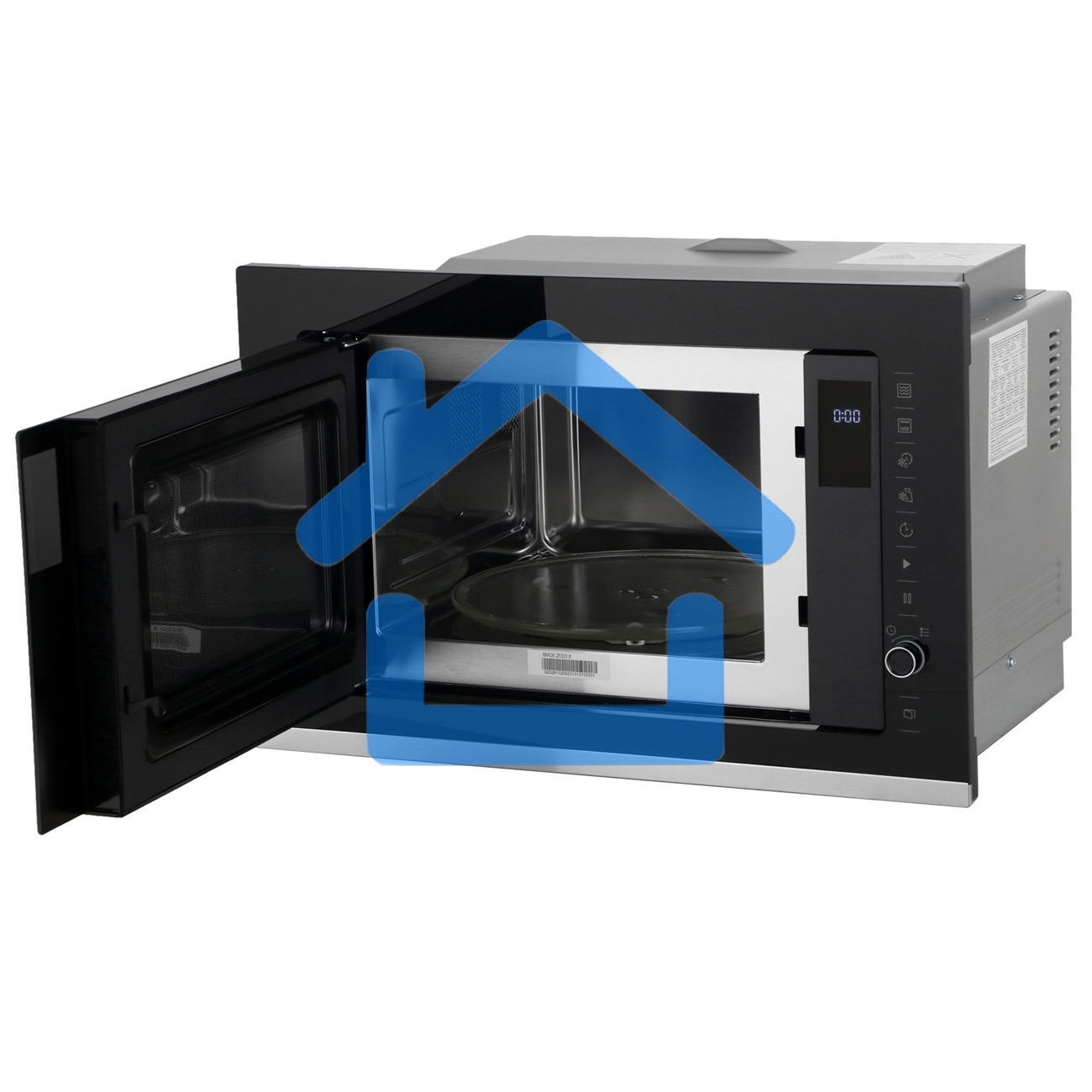 Микроволновая печь встраиваемая Beko BMGB 25333 X черный, 25 л, 900 Вт, переключатели - поворотный механизм/сенсор