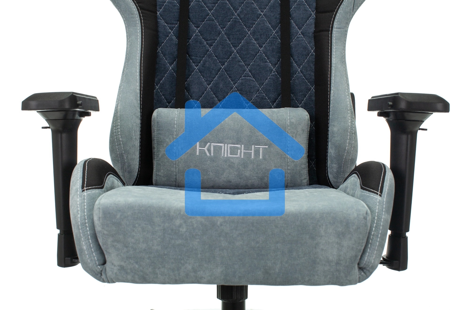 Кресло игровое Бюрократ VIKING 7 KNIGHT BL FABRIC синий текстиль/эко.кожа крестовина металл/пластик