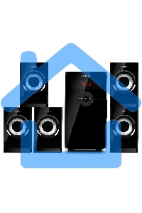 Компьютерная акустика SVEN АС HT-201, черный (80 Вт, Bluetooth, пульт, дисплей, FM, USB, SD)