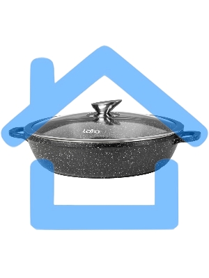 Сотейник LARA LR02-213 4.8 л, 32 см, литой алюминий, с крышкой