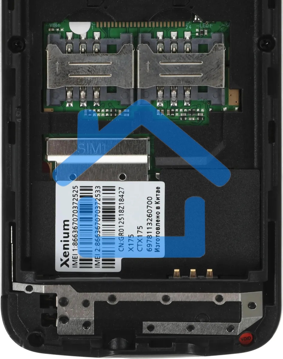 Мобильный телефон Xenium X175 черный моноблок 2Sim 1.8