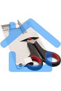 Ножницы Buro Smart, универсальные, 170мм, ручки с резиновой вставкой, черный/красный