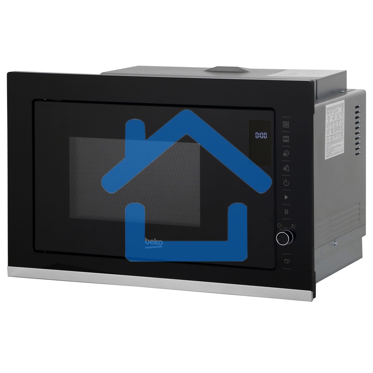 Микроволновая печь встраиваемая Beko BMGB 25333 X черный, 25 л, 900 Вт, переключатели - поворотный механизм/сенсор