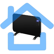 Конвектор Neoclima AURA-2000B черный, 2000 Вт, 25 м2, электронный термостат, Wi-Fi