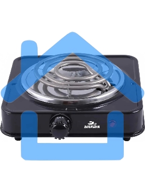 Плитка эл.(1 конф) Добрыня DO-2205B черный (1000Вт) спираль x12 Мощность: 1000 ВтНапряжение 220 В, 50 Гц5 режимов нагреваДиаметр конфорки: 15 смЗащита от перегреваСветовой индикатор работыРезиновые ножки