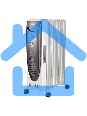 Обогреватель масляный Ballu Turbo BOH/TB- 09FH 2000 (9 секций) белый, 2000 Вт, 28 м2, термостат