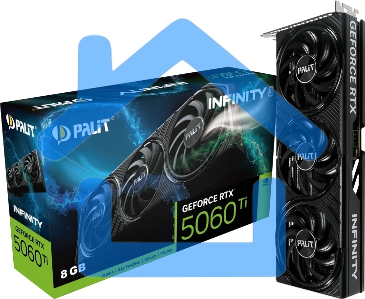 Видеокарта Palit PCIE16 RTX 5060TI 8Gb PA-RTX 5060Ti INFINITY 3 8Gb