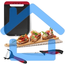 Набор ножей кухонных Rondell RD-1892 компл.:3предм. разд.дос. черный/бордовый блистер