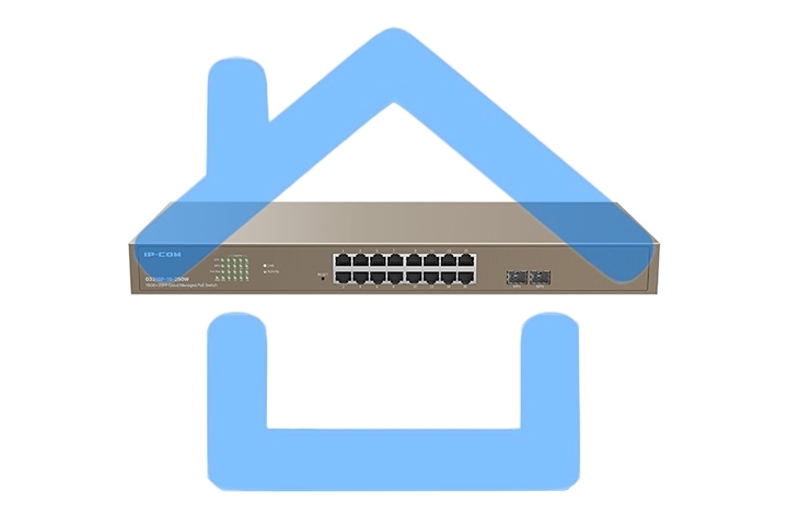 Коммутатор PoE IP-COM G3318P-16-250W с облачным управлением 16GE+2SFP
