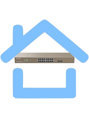 Коммутатор PoE IP-COM G3318P-16-250W с облачным управлением 16GE+2SFP