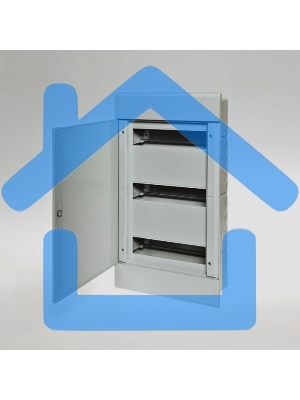 Щит распределительный встраиваемый на 36 модулей с дверцей белый IP40 (ЩРв-П-36) 547х299х103мм 68136