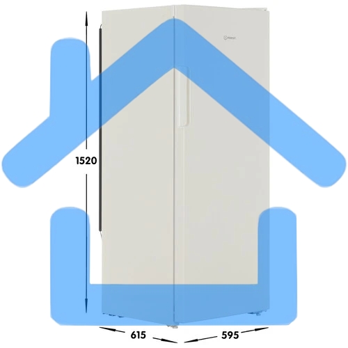 Морозильная камера Indesit DSZ 4150 E, бежевый, 204л, 6 ящиков