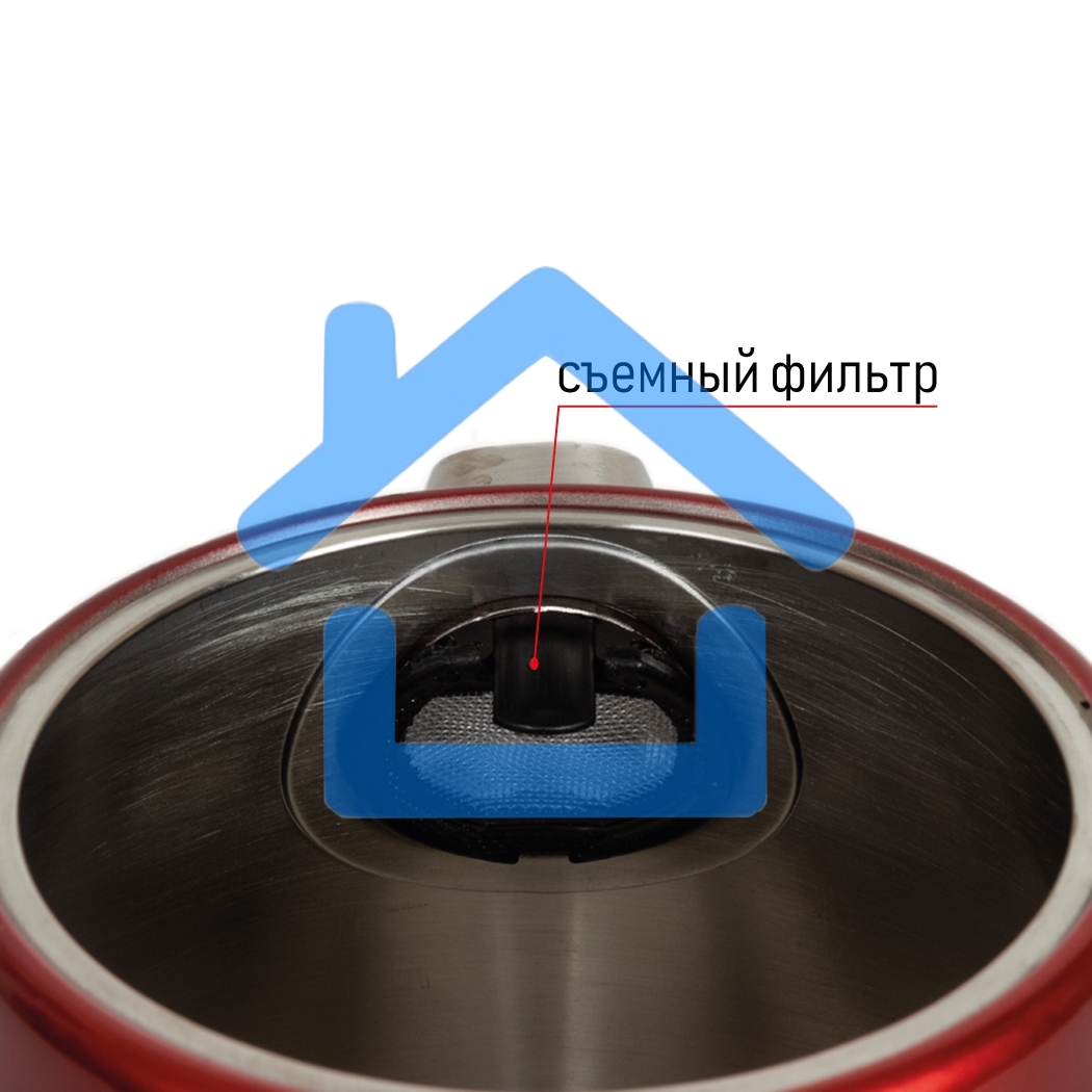 Чайник электрический JVC JK-KE1717 red, объем 1,7л, максимальная мощность 2200 Вт