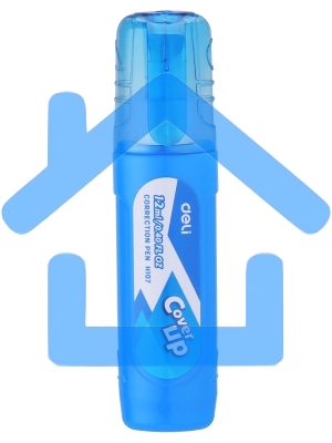 Ручка корректор Deli EH10790 голубой, корпус белый 12мл, дисплей картонный