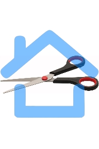 Ножницы Buro Smart, универсальные, 170мм, ручки с резиновой вставкой, черный/красный