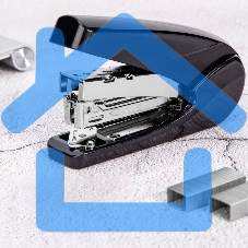 Степлер Deli 0421BLACK 24/6 26/6 (30 листов) черный, 50 скоб, коробка