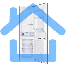 Холодильник Kraft KF-NF293D графит двухкамерный 201/61л морозилка снизу