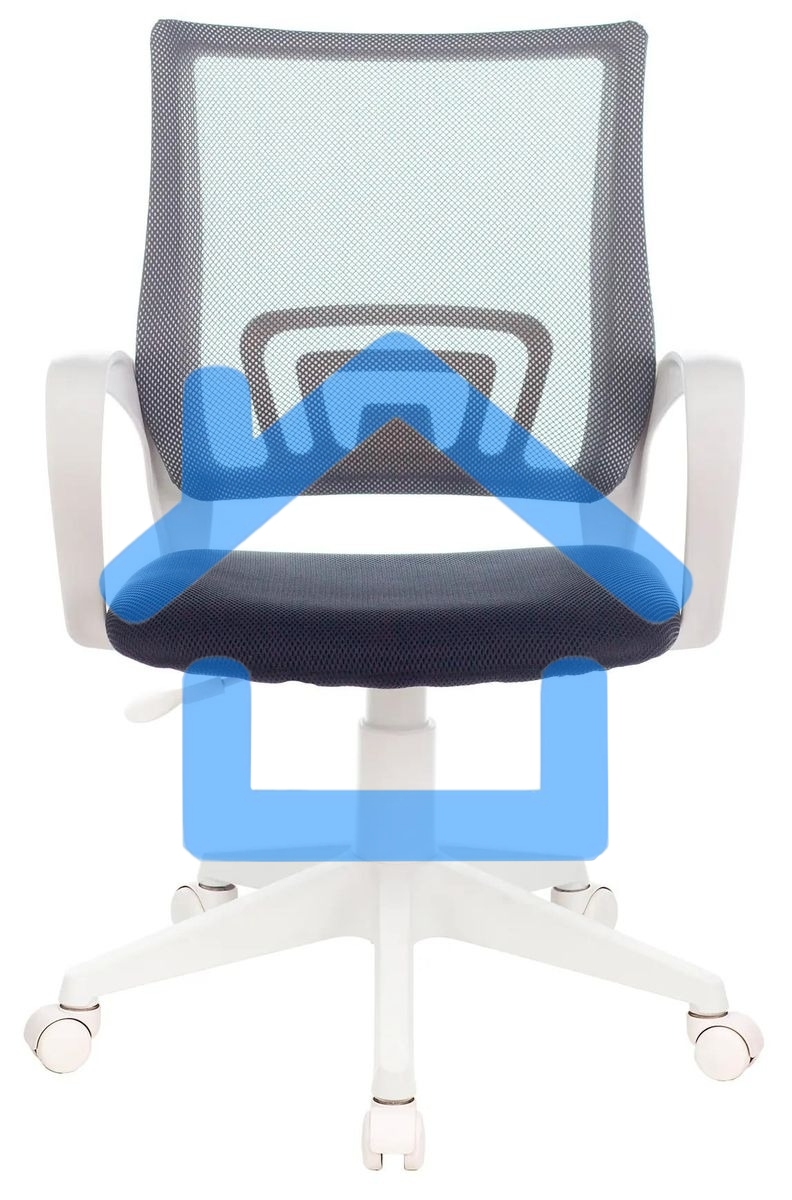 Кресло компьютерное Бюрократ CH-W695NLT TW-04 TW-12 темно-серый, сетка/ткань, крестовина пластик, пластик белый