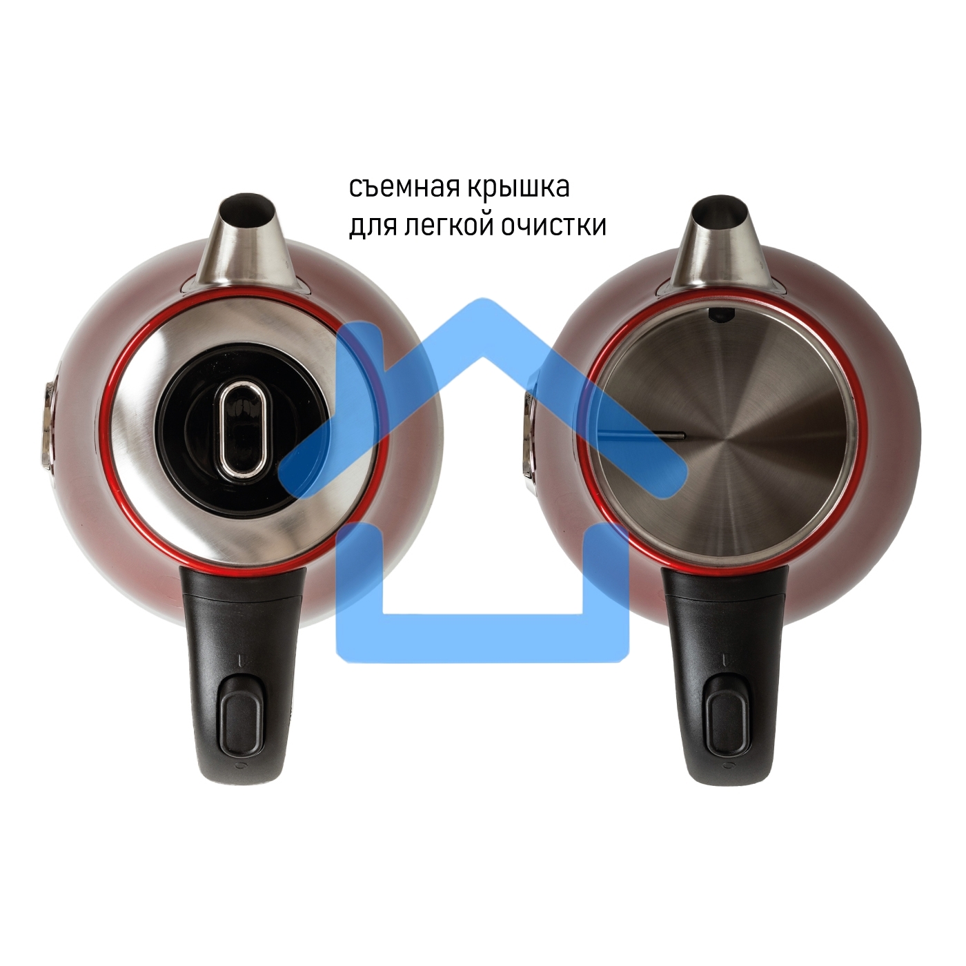 Чайник электрический JVC JK-KE1717 red, объем 1,7л, максимальная мощность 2200 Вт