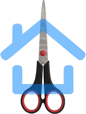 Ножницы Buro Smart, универсальные, 170мм, ручки с резиновой вставкой, черный/красный