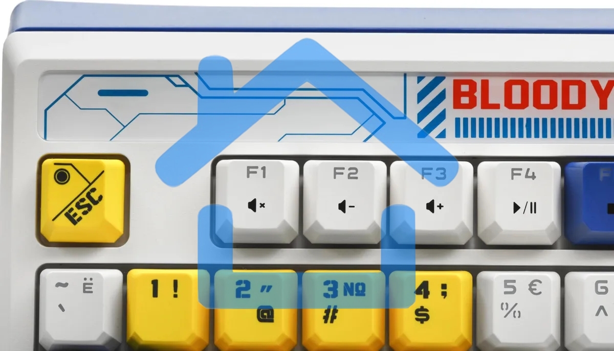 Клавиатура A4Tech Bloody B950 проводная USB синий/белый