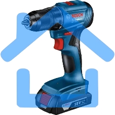 Дрель-шуруповерт Bosch GSR 185-LI Аккумуляторная, 18В, 1 АКБ, Кейс