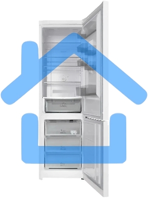 Холодильник Hotpoint HT 6200 W белый двухкамерный 240/83л морозилка снизу, No Frost