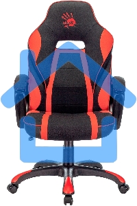 Кресло игровое A4TECH Bloody GC-250, на колесиках, искусственная кожа/ткань, черный/красный